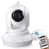 ROCAM NC500HD Wireless IP Camera PanTilt Night Vision Built-in Microphone With Phone remote monitoring support White