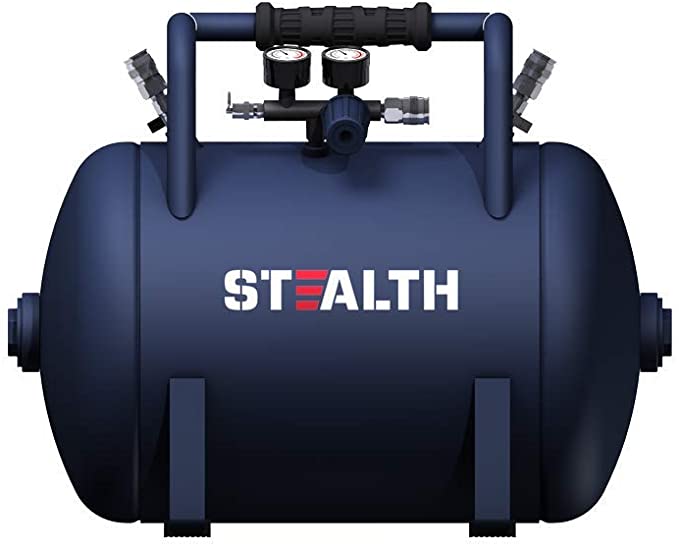 STEALTH Air Tank, 10 gallon High Pressure Air Tank with Maximum 225Psi Pressure, Ideal For Inflation Jobs, Blue-Saa-110T