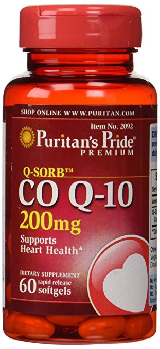 Puritan's Pride Q-SORB Co Q-10 200 mg-60 Rapid Release Softgels