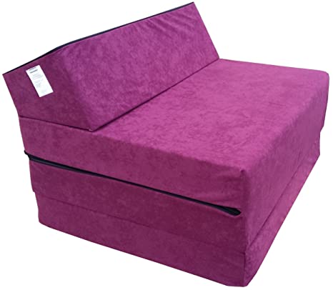 Natalia Spzoo Fold Out Guest Chair Z Bed Futon Sofa for Adult and Kids folding mattress (Violet)