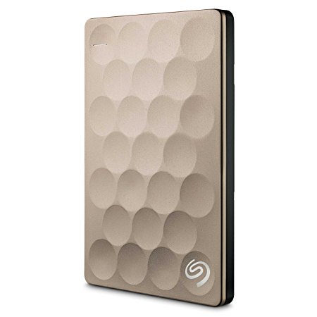 Seagate 1 TB Backup Plus Ultra Slim USB 3.0 Portable 2.5 Inch External Hard Drive for PC and Mac with 2 Months Free Adobe Creative Cloud Photography Plan - Gold