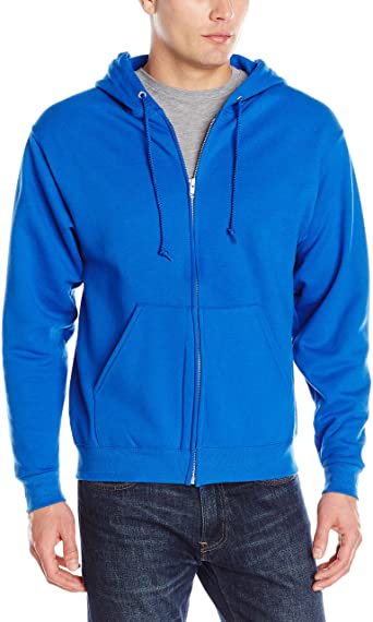 Jerzees Mens Royal Adult Full Zip Hooded Sweatshirt Hooded Sweatshirt