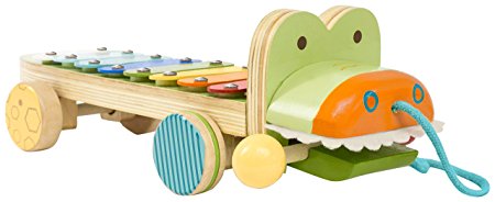 Skip Hop Giraffe Safari Crocodile Xylophone Pull Toy, Multi