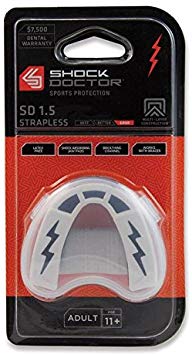 Shock Doctor Youth Adult 1.5  Mouth Guard - White/Black