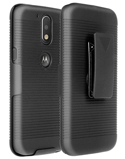 Moto G4 Play / G4 Plus Case, Moto G4 Holster Case, SGM Shell Holster Combo Protective Case with Belt Clip Holster For Moto G4 Play / G4 Plus   SGM Microfiber Cleaning Cloth