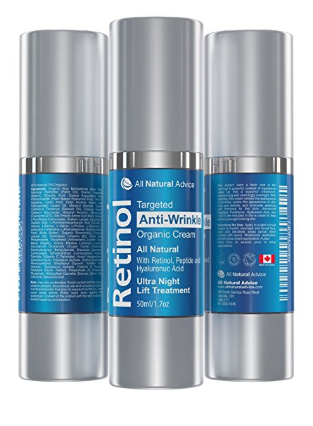 Ultra Night Lift Cream • 2% Retinol • Natural Anti Aging Moisturizing Skin Care by All Natural Advice