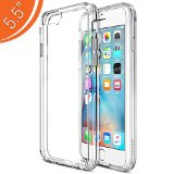 iPhone 6S Plus Case Trianium Clear Cushion Premium iPhone 6 Plus Clear Case Bumper 55 InchScratch Resistant Shock-Absorbing Cover Hard Back Panel For Apple iPhone 66S Plus 20142015