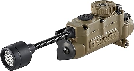 Streamlight 14307 Sidewinder Stalk 76-Lumen Tactical Helmet Light with Flexible Stalk, Includes Battery, Helmet Clip, Arc Rail Mount and Assembly, Coyote