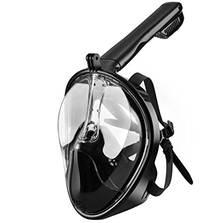 OMorc Snorkel Mask 180° Seaview GoPro Compatible Diving Mask, Panoramic Full Face Design with Anti-Fog and Anti-Leak Technology, See More Water World for Men