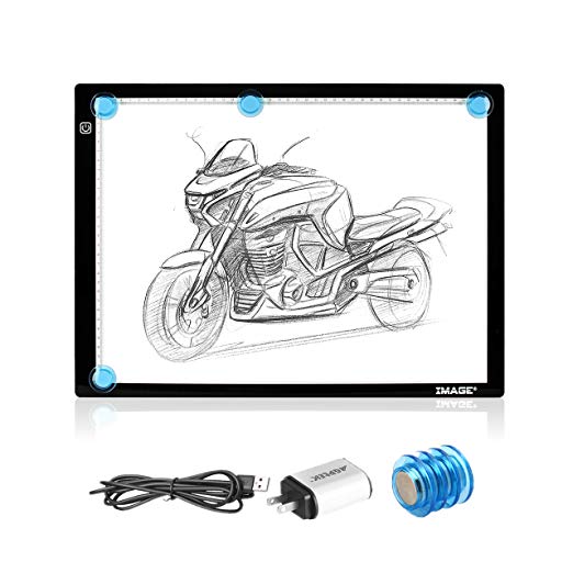 Magnetic LED Artcraft Tracing Light Pad A3 Size Light Box Ultra-Thin 7mm Stepless Brightness Control with Memory Function USB Powered Tatoo Pad Animation, Sketching, Designing, Stencilling