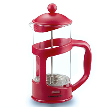 Ovente 34oz French Press Coffee Maker, Great for Brewing Coffee and Tea, 8 cup, Red (FPT34R)