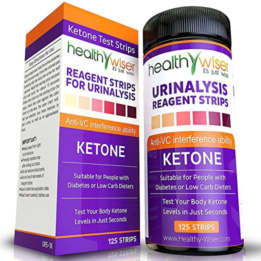 Ketone Strips 125ct - Great for Diabetics & Ketosis, Professional Grade Ketone Urine Test Strips for Use in Atkins Diet, Weightloss, Low Carb, Ketogenic & Paleo Diet, Urinalysis Strips 99% Accuracy