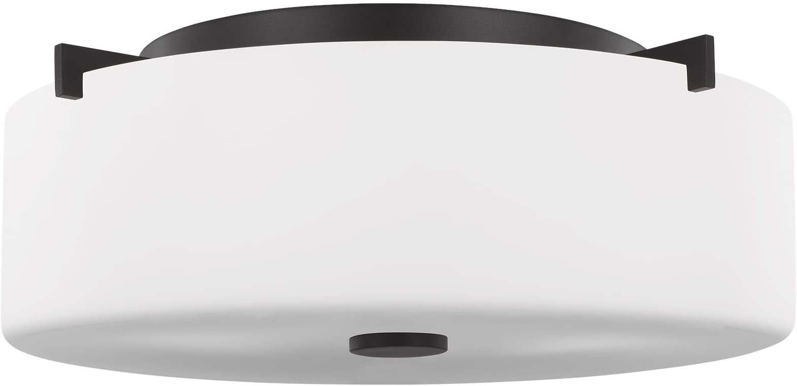 Sea Gull Lighting FM313ORB Sunset Drive Small Two Light Flush Mount, Oil Rubbed Bronze