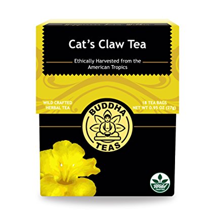 Cat's Claw Bark Tea - Wild Harvested, Kosher, Caffeine-Free, GMO-Free - 18 Bleach-Free Tea Bags