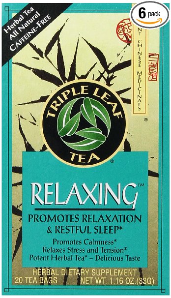 Triple Leaf Tea, Relaxing, 20 Tea Bags (Pack of 6)