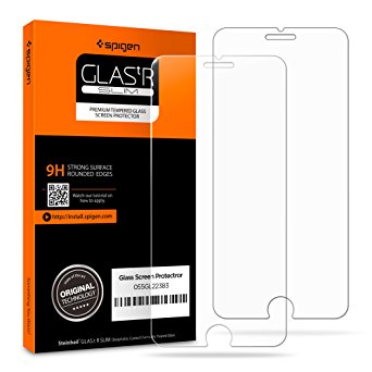 Spigen iPhone 8 Plus Screen Protector Tempered Glass / 2 Pack / Case Friendly for Apple iPhone 8 Plus