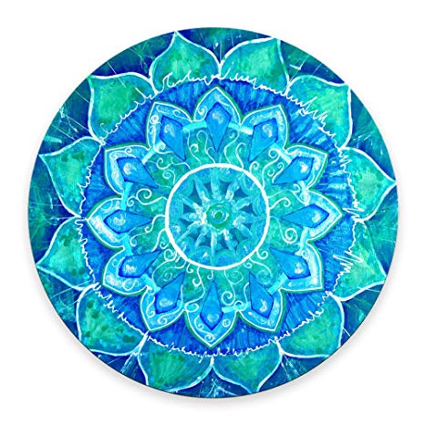 SSOIU Gaming Mouse Pad Custom,Anti Slip Mandala Mouse Mat for Desktops, Computer, PC and Laptops, Customized Round Mouse Pad for Office and Home