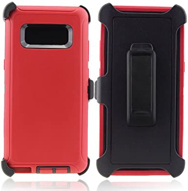 Samsung Galaxy Note 8 Case, [Heavy Duty] [Drop Protection] [Shockproof] Tough Rugged TPU Hybrid Hard Shell Cover Defender Case for Galaxy Note 8 [NO Screen Protector] (Note 8 Red)