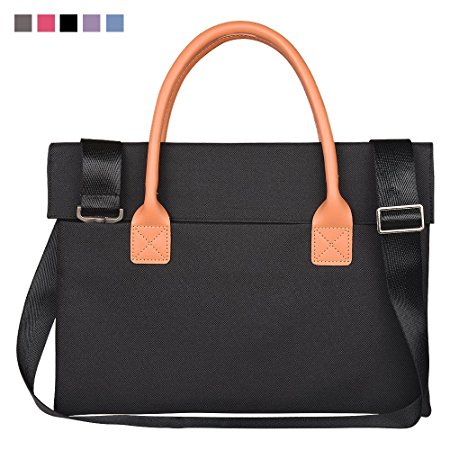 Qishare Multifuncional Universal Fashion Durable Oxford Fabric Portable Handbag, Briefcase, Shoulder Bags, With Removable Shoulder Strap For ALL 17-17.3inch Laptop,Macbook,Notebook(17-17.3inch,Black)