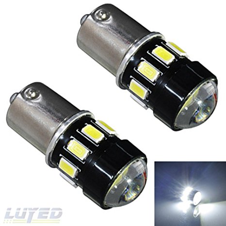LUYED 2 x 600 Lumens Super Bright Ultra Low Current 1156 5630 16-EX Chipsets 1156 1141 1003 7506 LED Bulbs Used For Back Up Reverse Lights,Brake Lights,Tail Lights,Rv lights,Xenon White