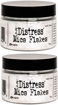 Tim Holtz Distress Mica Flakes - 50 Gram Jars - Two Jar Bundle