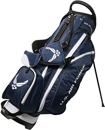 Team Golf Military Air Force Fairway Golf Stand Bag, Lightweight, 14-Way Top, Spring Action Stand, Insulated Cooler Pocket, Padded Strap, Umbrella Holder & Removable Rain Hood