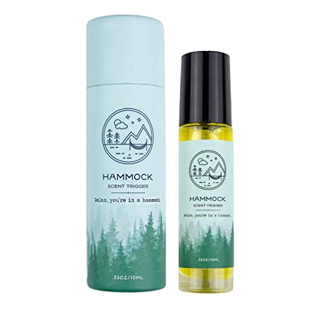 Hammock All Natural Rollerball Fragrance with Cedarwood, Orange, Pine and Eucalyptus. A woodsy scent made for relaxation.