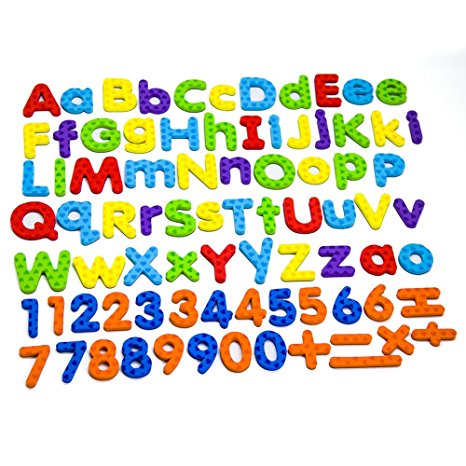 Magtimes Magnetic Letters and numbers for toddlers- educating child in fun -Pioneering baby's brain and innovative-80 PCS in a box