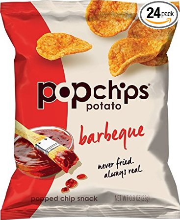 Popchips Potato Chips, BBQ, 0.8 Ounce (Pack of 24)