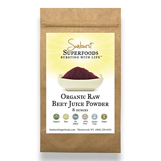 Sunburst Superfoods Beet Juice Powder - 1 lb | Made with 100% Pure Beet Root | Nitrate Rich Energy Booster | Raw, Organic, Nutritious, Gluten-Free