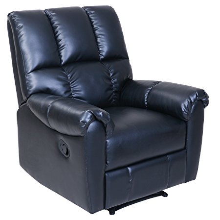 Barcalounger Relax & Restore Recliner, Faux Leather, Black
