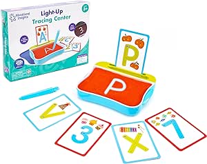 Educational Insights Light-Up Tracing Center Alphabet Activity Set, Alphabet Flashcards, Gift for Kids Ages 3