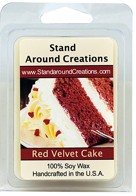 100% All Natural Soy Wax Melt Tart - Red Velvet Cake: Red Velvet Cake Fragrance is a savory and decadent blend of chocolate cake with sweet cream cheese frosting. Strong and sweet, this is sure to be your new favorite cake scent. - 3oz - Naturally Strong Scented