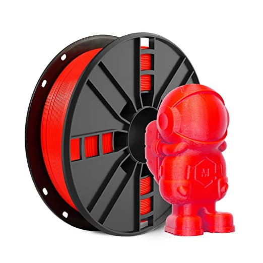 ABS Filament,Less Odor ABS Filament 1.75mm Dimensional Accuracy  /- 0.02 mm, Vacuum Sealed, Red,1kg Spool (2.2lbs)，Fit Most FDM Printer