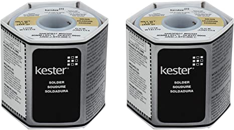 Kester 24-6337-8800 50 Activated Rosin Cored Wire Solder Roll, 245 No-Clean, 63/37 Alloy, 0.031" Diameter (1, Twо Pаck)