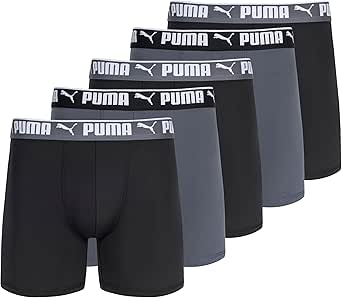 PUMA Men's 5 Pack Performance Boxer Briefs