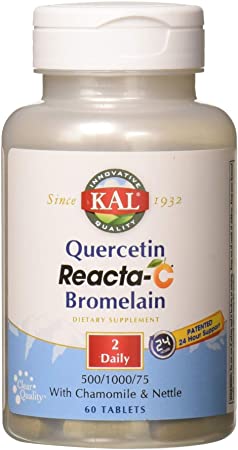 Kal Quercetin Reacta-c Bromelain Tablets, 60 Count