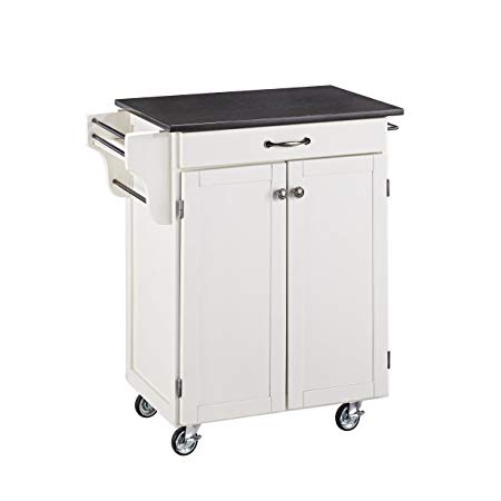 Home Styles 9001-0024 Create-a-Cart 9001 Series Cuisine Cart with Black Granite Top, White, 32-1/2-Inch