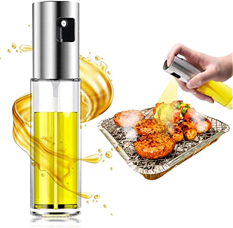 Oil Sprayer for Air Fryer,110ml Oil Sprayer for Cooking,Olive Oil Sprayer,Glass Oil Sprayer for Cooking,Salad, BBQ, Kitchen Baking, Roasting