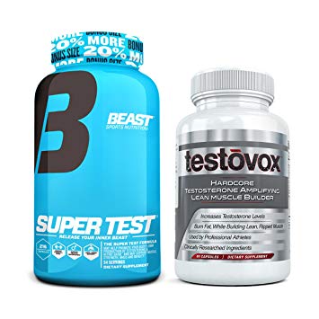 Beast Sports Nutrition Super Test 216 ct Bundle with Testovox 60 ct - High Performance Muscle Building