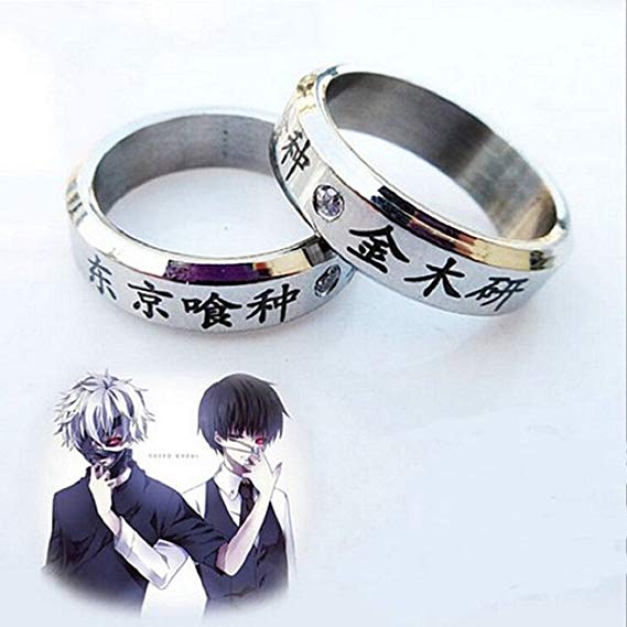 Cosplay Anime Tokyo Ghoul Ken Kaneki Titanium Ring Oomori Yakumo Finger Rings