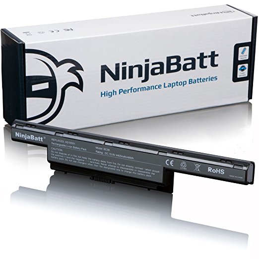 NinjaBatt New Laptop Battery for Acer Aspire 5750G 5742G V3-772G E1-531 5250 5251 5253 5552 5560 5733 5755 7741Z – High Performance [6 Cells/4400mAh/48wh]