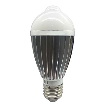 LED A19 light bulbs with Motion Detection Sensor Motion PIR Infrared Sensor light bulb 9W(Daylight)