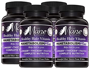 THE MANE CHOICE - MANETABOLISM Plus: Healthy Hair Growth Vitamins (60 Capsules - Pack of 4)