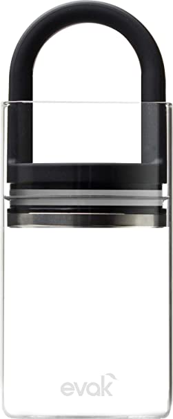 Prepara EVAK Glass Food Storage Container with Soft Touch Black Handle, Medium