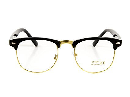 Goson Classic 50mm Horned Rim Clubmaster Glasses