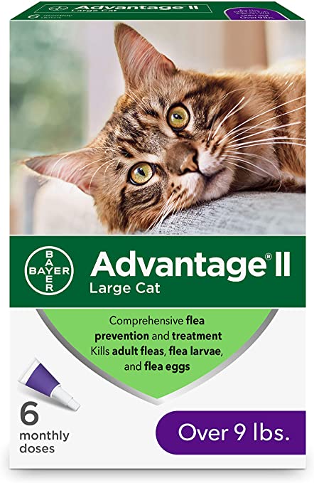 Advantage II Flea Prevention and Treatment for Large Cats, Over 9 Pounds