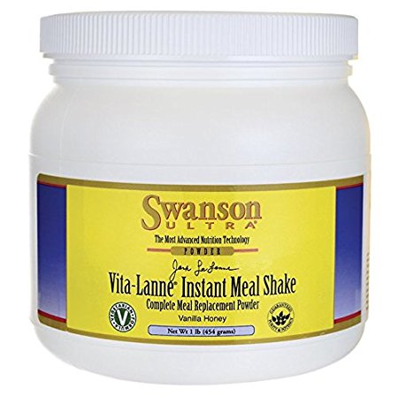 Swanson Vita-Lanne Instant Meal Shake Vanilla Honey 1 lb (454 grams) Pwdr