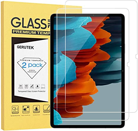 Gerutek [2-Pack] Screen Protector for Samsung Galaxy tab S7 11 inch 2020, SM-T870/T875 Tempered Glass Film [Ultra Clear] [Anti Scratch] [[9H Hardness] for Galaxy Tab S7