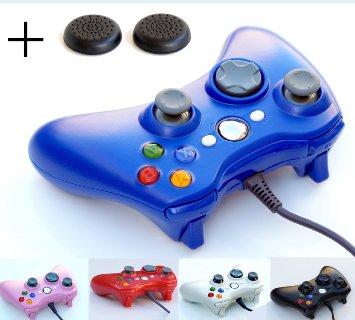 FiveStar USB Game Pad Controller for Use With Xbox 360, Windows 7 (X86) Windows 8 (X86) 5 Colors (5 Colors) (Blue)